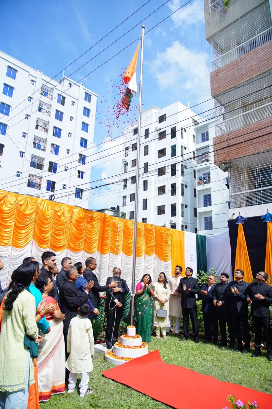 Celebration of 79th Independence Day of India in the Chancery premises of Asst High Commission of India in Rajshahi.