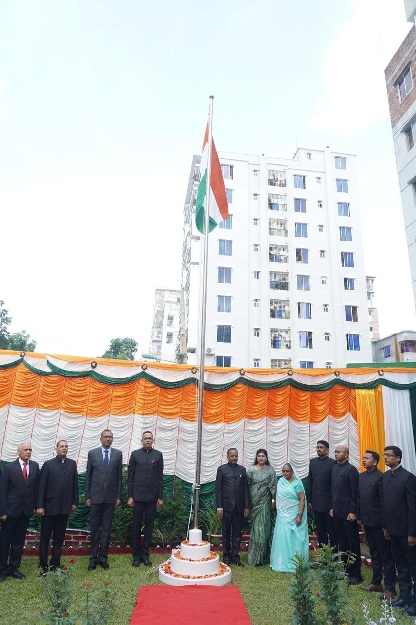 Celebration of the 80 th Independence Day of India in the Chancery premises of Assistant High Commission of India, Rajshahi on 15 th August 2026.