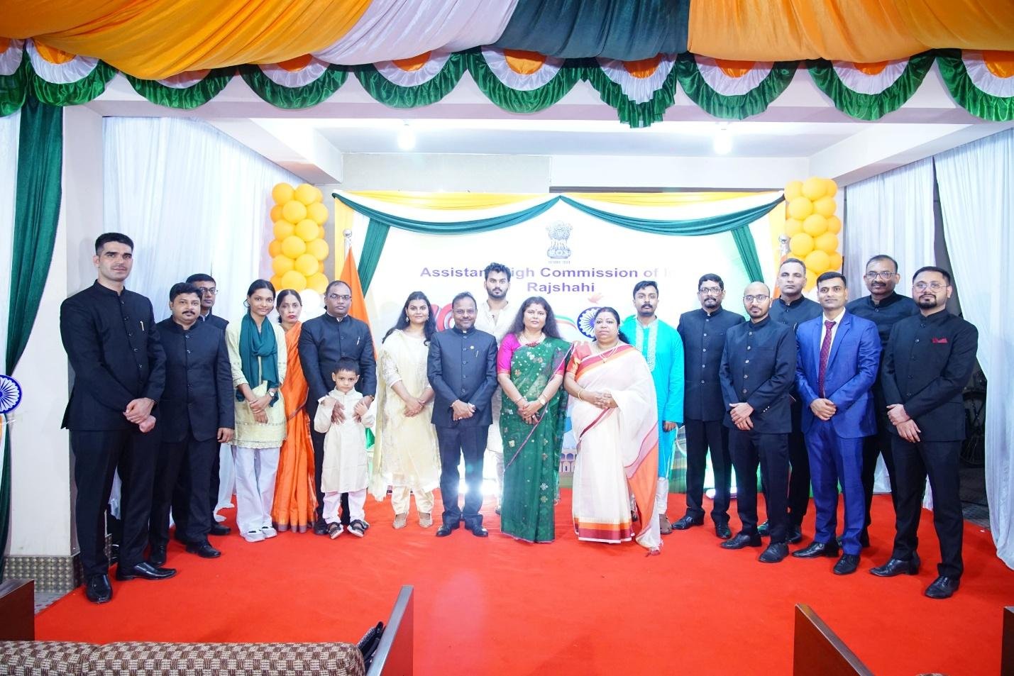 Celebration of 79th Independence Day of India in the Chancery premises of Asst High Commission of India in Rajshahi.