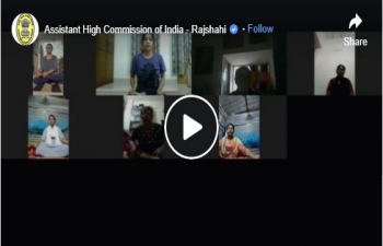 Virtual sessions on “Be with Yoga, Be at Home” were conducted by Anusuya Sarkar, ITEC-Yoga Alumna in Rajshahi on June 13 & 15, 2021 as the run-up events to the 7th International Day of Yoga