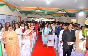 77th Independence Day was celebrated with great zeal and fervour . More than 250 persons including Indian students and officials and professionals participated in the flag hoisting ceremony. Shri Manoj Kumar, AHC also administered Panch Pran pledge to the Indian nationals. The vibrant cultural program based on patriotic songs was also performed by children of the officials of this Post and Indian students.