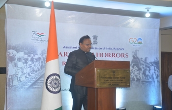 Assistant High Commission of India, Rajshahi inaugurated an exhibition on "Partition Horrors Remembrance Day" today in the Chancery premises of AHCI, Rajshahi. The exhibition was inaugurated by Sh. Manoj Kumar, AHC, Dr. Samil uddin Ahmed, MP , Mr. Fazle Hossain Badsha, MP, & former State Minister Mrs. Zinatun Nesa Talukdar. The event was attended by various dignitaries like VC of North Bengal International University, former VC of Rajshahi University, Freedom fighters, local politicians, Business communities , journalists and students of various colleges.  The exhibition will be displayed from 14-17 August, 2023. You all are cordially invited to take a look of the exhibition.